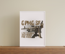 Load image into Gallery viewer, GPMG Wall Art, Gimpy Sustained Fire