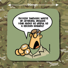 Load image into Gallery viewer, Military Humor - The Razz Man - RSM Insults - Round Three - Army Banter - Military Banter - Veteran Gifts- Coasters - Set of 4
