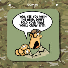 Load image into Gallery viewer, Military Humor - The Razz Man - RSM Insults - Round Four - Army Banter - Military Banter - Veteran Gifts- Coasters - Set of 4