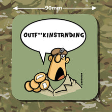 Load image into Gallery viewer, Military Humor - The Razz Man - RSM Insults - Round Three - Army Banter - Military Banter - Veteran Gifts- Coasters - Set of 4