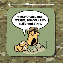 Load image into Gallery viewer, Military Humor - The Razz Man - RSM Insults - Round Two - Army Banter - Military Banter - Veteran Gifts- Coasters - Set of 4