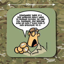 Load image into Gallery viewer, Military Humor - The Razz Man - RSM Insults - Round Three - Army Banter - Military Banter - Veteran Gifts- Coasters - Set of 4