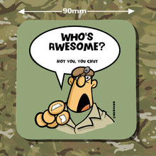 Load image into Gallery viewer, Military Humor - The Razz Man - RSM Insults - Round Two - Army Banter - Military Banter - Veteran Gifts- Coasters - Set of 4