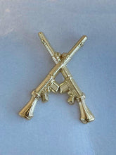 Load image into Gallery viewer, Military Humor - Crossed SLR's - 7.62 - Gold Plated - Pin Badge