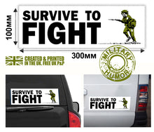 Load image into Gallery viewer, Stickers - Gifts - Survive To Fight - British Military - Veteran Gifts - Stickers