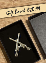Load image into Gallery viewer, Military Humor - Crossed SLR's - 7.62 - Gold Plated - Pin Badge