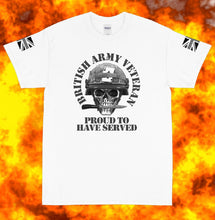 Load image into Gallery viewer, Military Humor - Skull - Proud to Serve- T-Shirt - Military Humor Stores