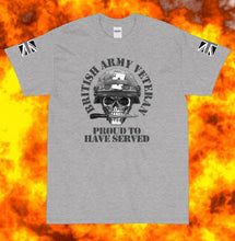 Load image into Gallery viewer, Military Humor - Skull - Proud to Serve- T-Shirt - Military Humor Stores