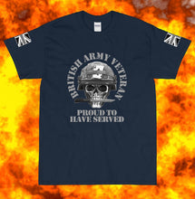 Load image into Gallery viewer, Military Humor - Skull - Proud to Serve- T-Shirt - Military Humor Stores