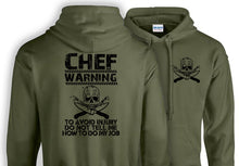 Load image into Gallery viewer, Military Humor - Chef - Warning - Hoodie