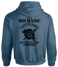 Load image into Gallery viewer, Military Humor - Mechanic - Can't Fix Stupid - Hoodie