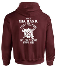 Load image into Gallery viewer, Military Humor - Mechanic - Can't Fix Stupid - Hoodie