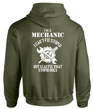 Load image into Gallery viewer, Military Humor - Mechanic - Can't Fix Stupid - Hoodie