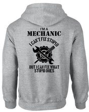Load image into Gallery viewer, Military Humor - Mechanic - Can't Fix Stupid - Hoodie