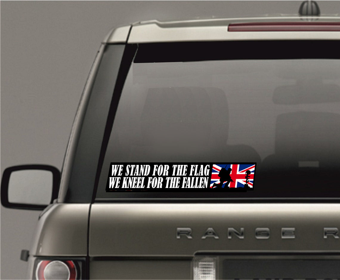 Yelolyio Our Family Stands for The Flag and Kneels Car Decal Yelolyio Our Family Stands for The Flag and Kneels Car Decal