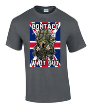 Load image into Gallery viewer, Military Humor - CONTACT! WAIT OUT - T-Shirt