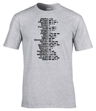 Load image into Gallery viewer, Military Humor - Comms - Phonetic/Morse Tee