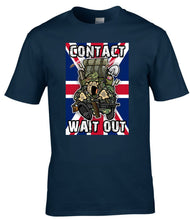 Load image into Gallery viewer, Military Humor - CONTACT! WAIT OUT - T-Shirt