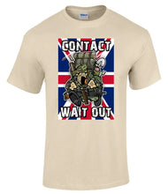 Load image into Gallery viewer, Military Humor - CONTACT! WAIT OUT - T-Shirt