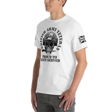 Load image into Gallery viewer, Military Humor - Skull - Proud to Serve- T-Shirt - Military Humor Stores