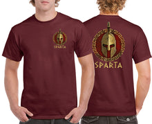 Load image into Gallery viewer, Sparta Helmet Front &amp; Back Premium T-Shirt Spartan Warrior Greek Military History Tee