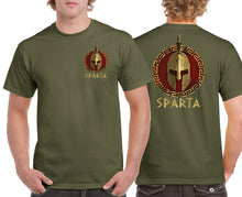 Load image into Gallery viewer, Sparta Helmet Front &amp; Back Premium T-Shirt Spartan Warrior Greek Military History Tee