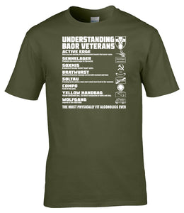 Military Humor - Understanding - BAOR Veterans - Single Colour - Military Gifts - Veteran Gifts