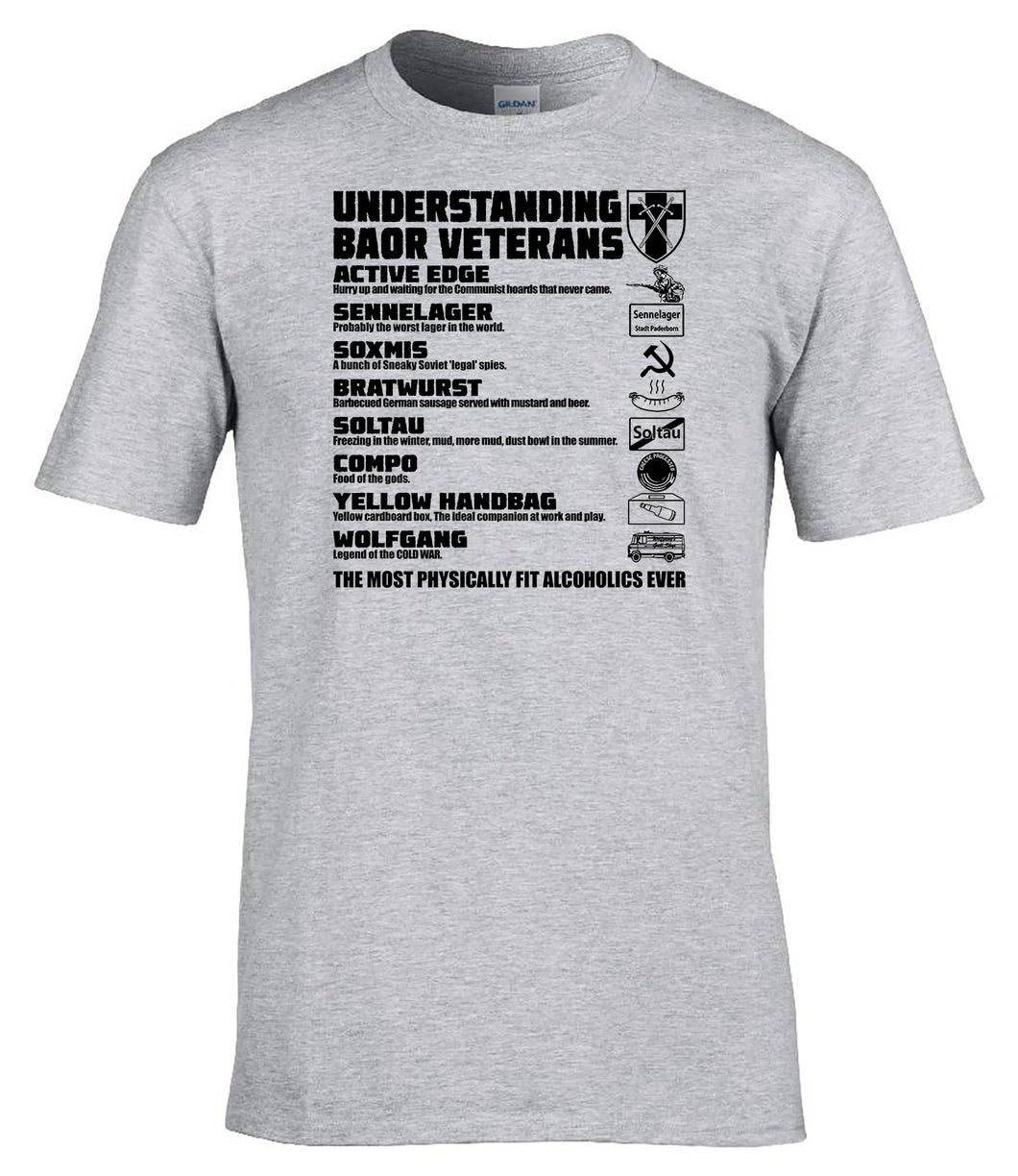Military Humor - Understanding - BAOR Veterans - Single Colour - Military Gifts - Veteran Gifts