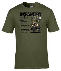 Military Gifts - INFANTRY - Meaning of - Veteran Gifts - British Army - T-Shirt