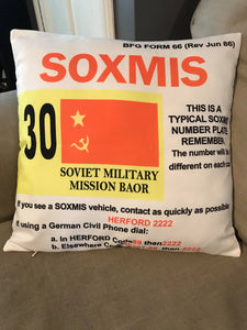 Military Gifts - SOXMIS - BAOR - Veteran Gifts - British Gifts - Cushion Cover