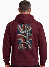 Load image into Gallery viewer, SA80 Rifle Hoodie British Army Military Heritage Union Jack Design