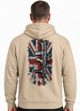 Load image into Gallery viewer, SA80 Rifle Hoodie British Army Military Heritage Union Jack Design