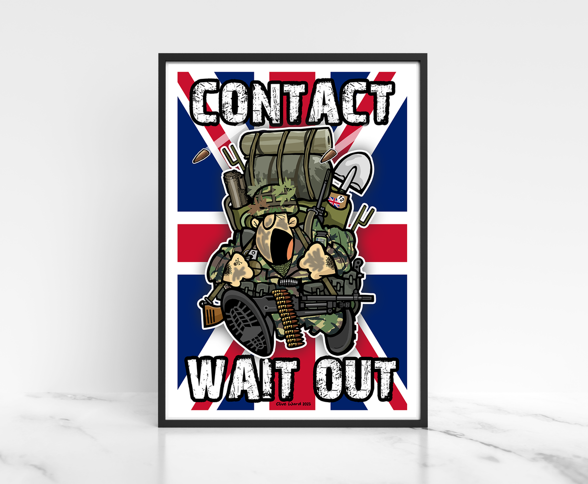 Contact Wait Out Wall Art, Veteran Prints – Military Humor Stores