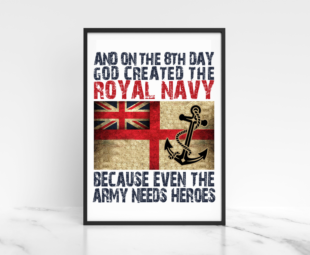 Royal Navy Hero Wall Art, Matelot Prints