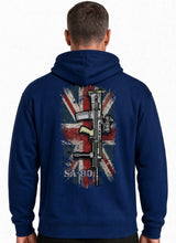 Load image into Gallery viewer, SA80 Rifle Hoodie British Army Military Heritage Union Jack Design