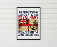 Load image into Gallery viewer, Royal Navy Hero Wall Art, Matelot Prints