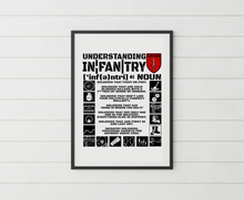 Load image into Gallery viewer, Understanding Infantry Wall Art, Infantry Veteran Print