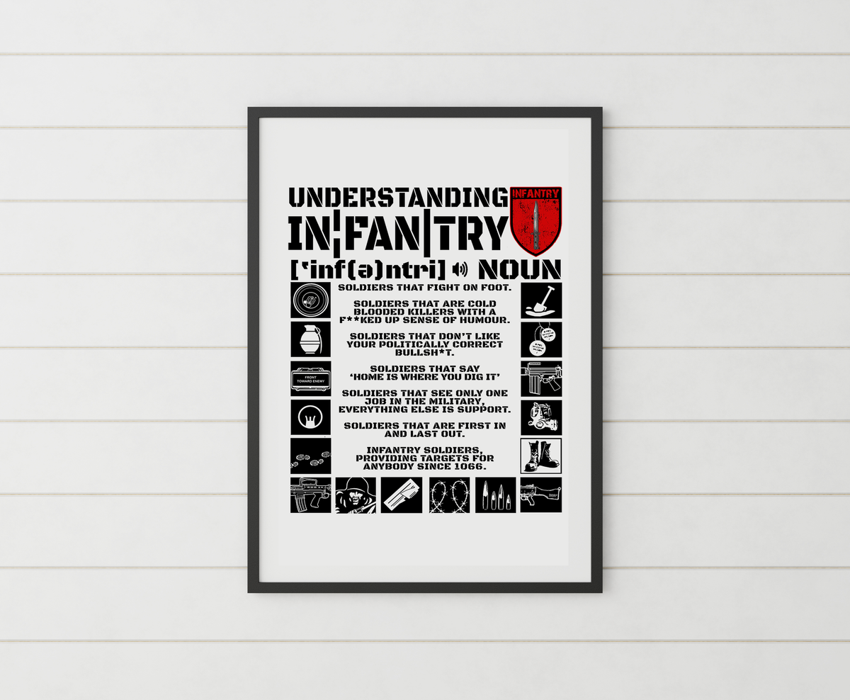 Understanding Infantry Wall Art, Infantry Veteran Print – Military ...