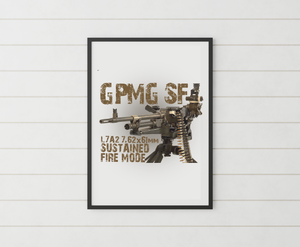 Wall Art - GPMG - Sustained Fire