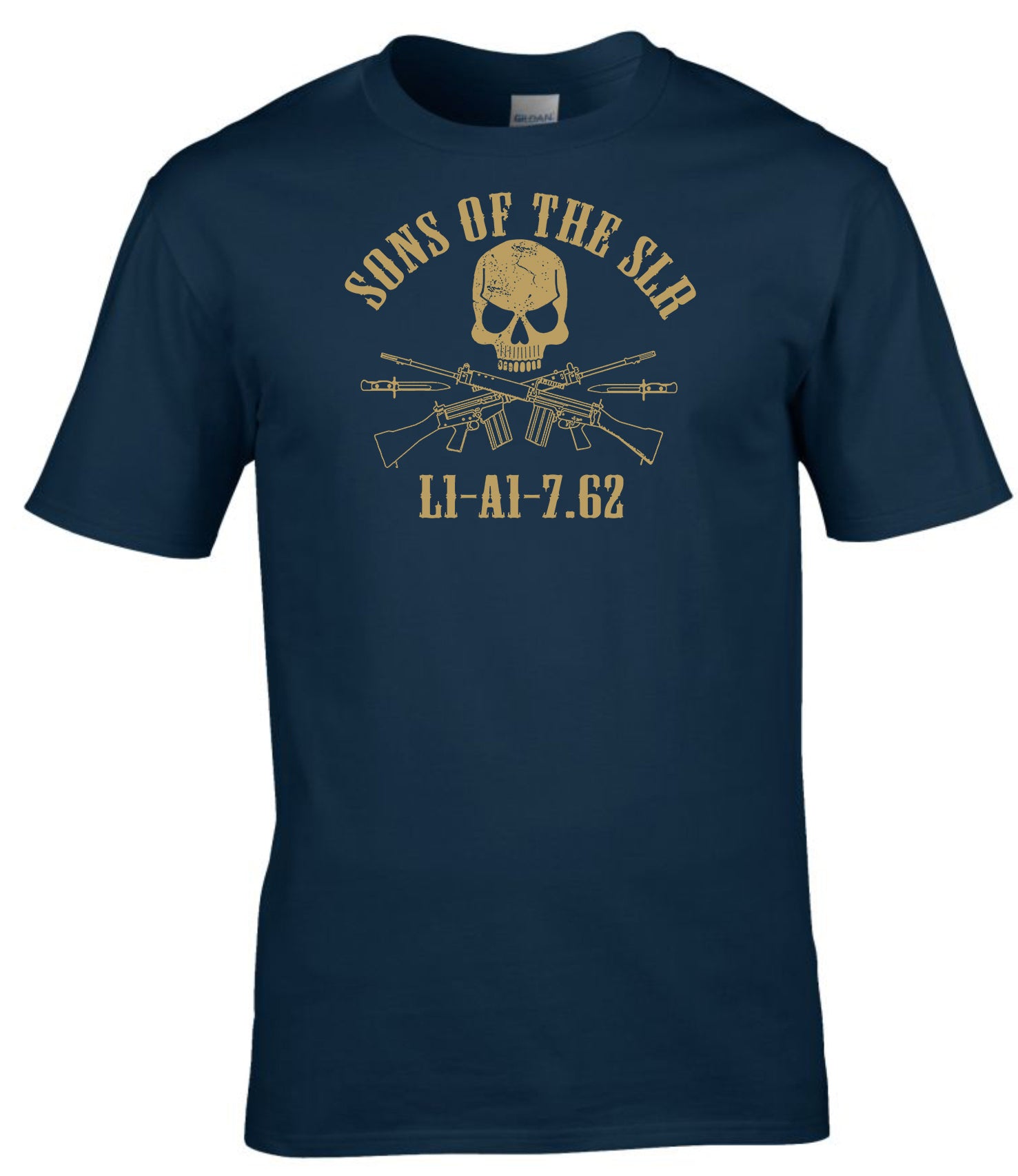 Sons of the SLR T-Shirt L1A1 7.62 Crossed Rifles Skull Military Humour ...