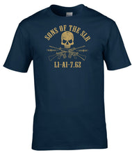 Load image into Gallery viewer, 7.62_SLR_crossed_rifles_t-shirt_bold_military_design_skull_graphic_UK