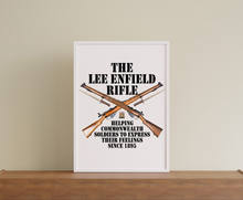 Load image into Gallery viewer, Lee Enfield Rifle Print, Military Wall art, Weapon Wall Art, Military Humor Wall Art