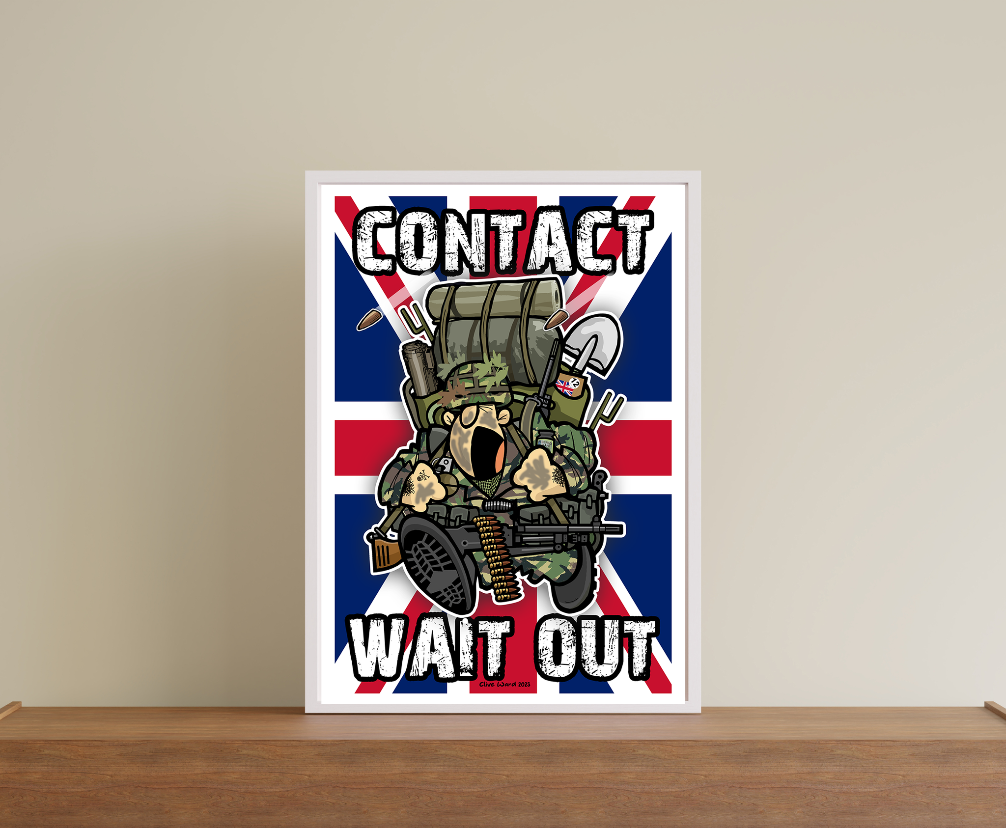 Contact Wait Out Wall Art, Veteran Prints – Military Humor Stores