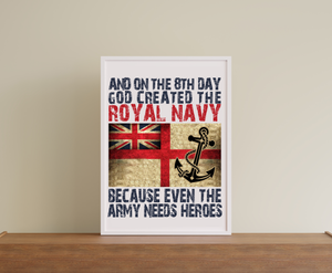 Royal Navy Hero Wall Art, Matelot Prints
