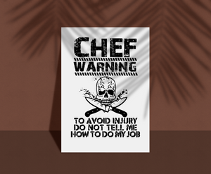 Chef Warning Wall Art