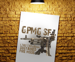 Wall Art - GPMG - Sustained Fire
