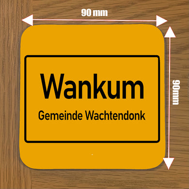 Military Humor - BAOR Germany - Place Names - Wankum - Army Banter - Military Banter - Veteran Gifts- Coasters - Set of 4