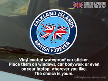 Load image into Gallery viewer, Falkland Islands British Forever Vinyl Sticker | 90mm Military Veteran Decal