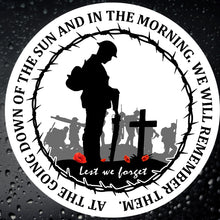 Load image into Gallery viewer, British Military Gifts - British Army - Remembrance - Lest We Forget - Veterans - Car Sticker