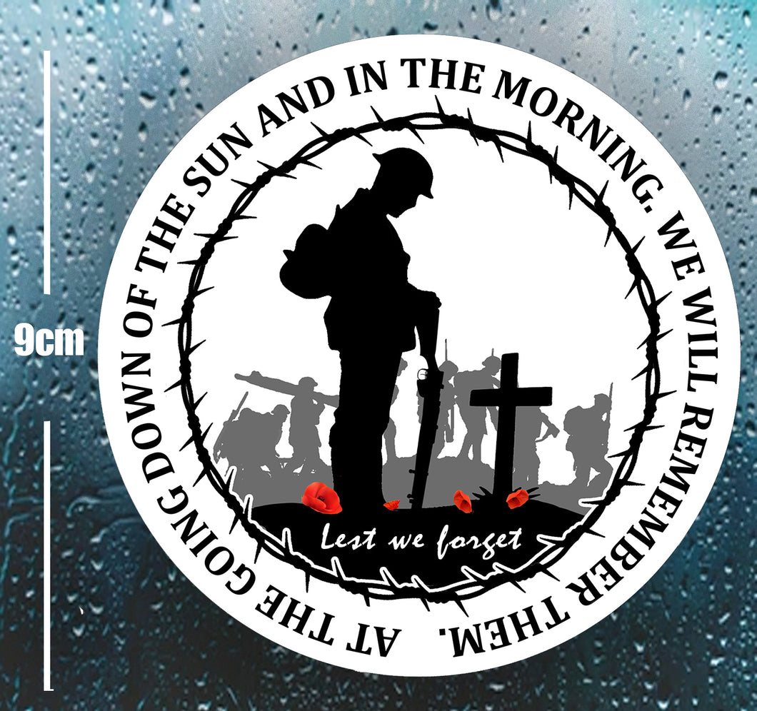 British Military Gifts - British Army - Remembrance - Lest We Forget - Veterans - Car Sticker
